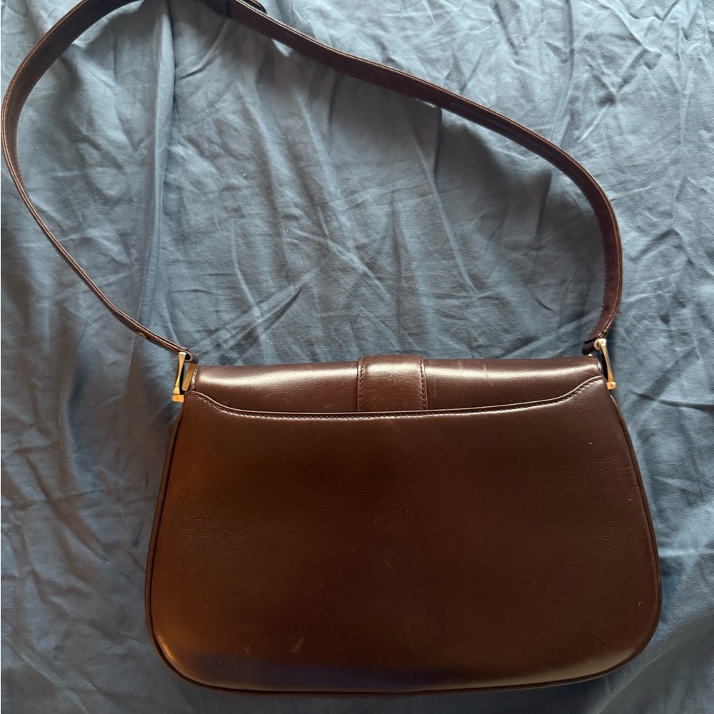 Vintage Gucci Chocolate Leather Shoulder Bag - Picture 3 of 7